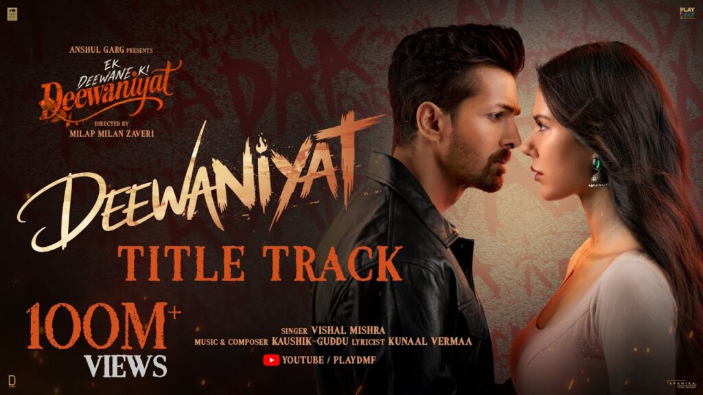 Ek Deewane Ki Deewaniyat Title Track Poster – Harshvardhan Rane aur Sonam Bajwa intense look | Song crosses 100M+ views | IMDb Source
